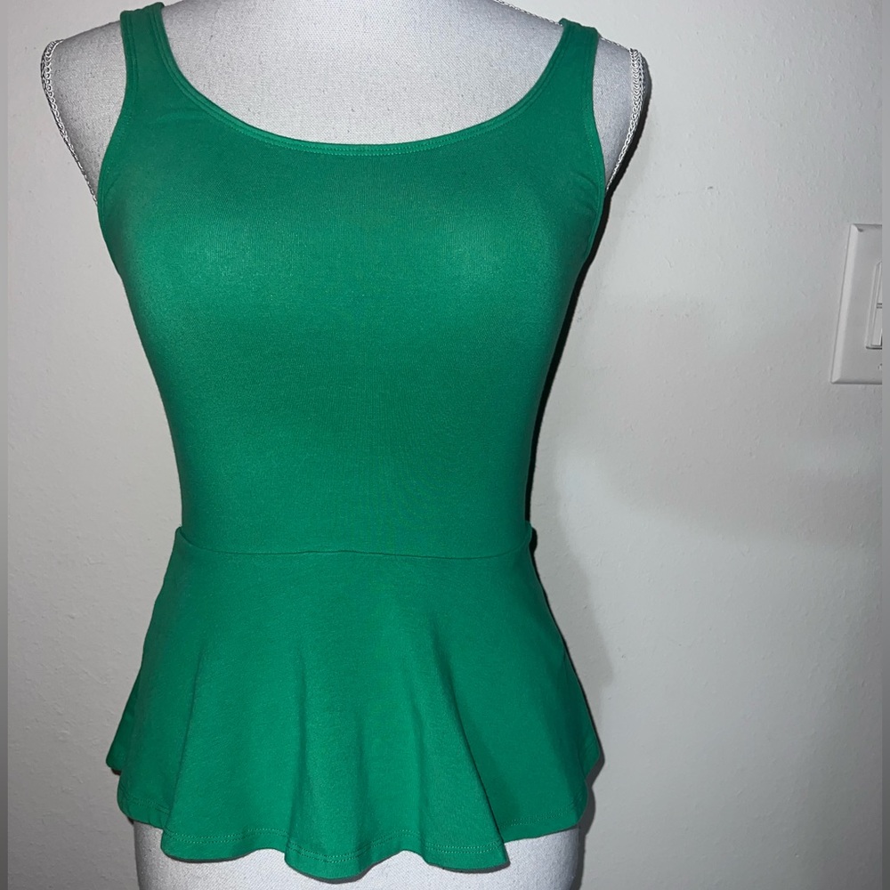 Express Green Peplum Top